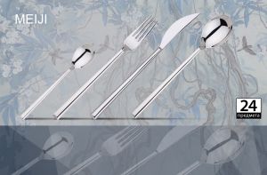 SCMJ-001 Набор столовых приборов (24 предмета) Samura Meiji, легированная нержавеющая сталь 18/10 ― KLEVIN-KNIFE
