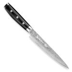 Японский кухонный нож YAXELL YA37007 для тонкой нарезки серия "GOU ", длина клинка 18 см, дамасская сталь 101 слой